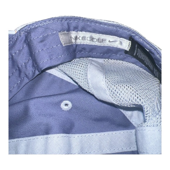 Ladies Nike Light Blue/White Checkered Golf Cap - Picture 5 of 5